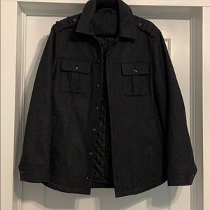 Men’s Charcoal Gray Peacoat L